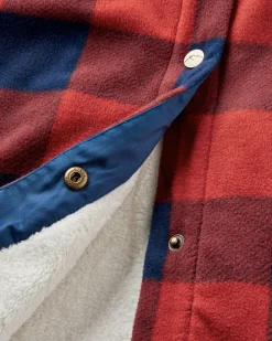 Chemise en polaire recyclée doublée sherpa Orion - Rouge Ocre Buffalo