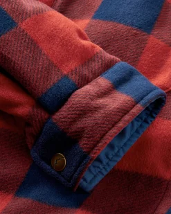 Chemise en polaire recyclée doublée sherpa Orion - Rouge Ocre Buffalo