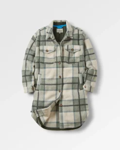 Chemise en polaire sherpa recyclée Cloudy - Pistachio Check