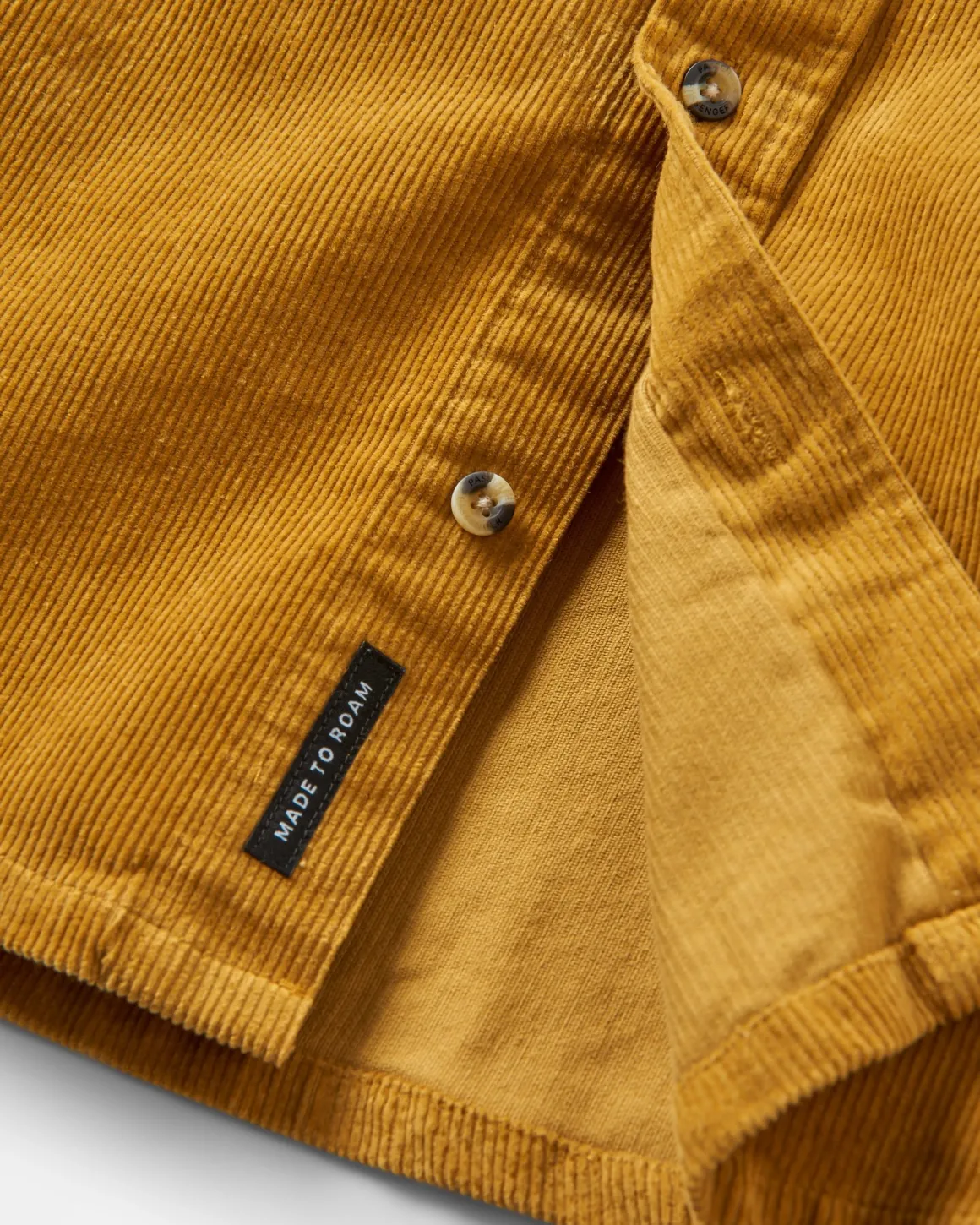 Chemise en velours côtelé Backcountry - Or Moutarde