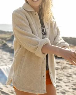 Chemise Sherpa Recyclée Oversize Rappel - Avoine