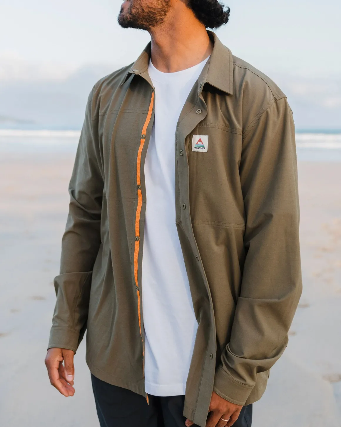 Chemise Stretch Traveller - Kaki