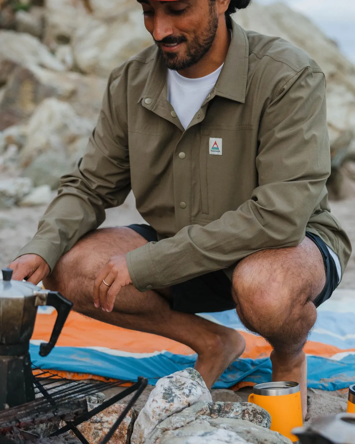 Chemise Stretch Traveller - Kaki