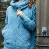 Clementine Recycled Quilted High Neck - Bluejay