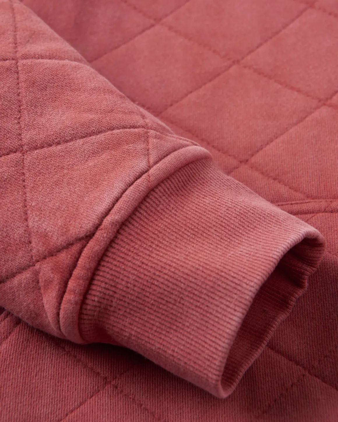 Clementine Recycled Quilted High Neck - Rouge Ocre