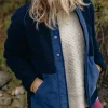 Clover Sherpa Fleece Doublé Coton Recyclé - Bleu Marine Foncé