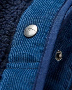 Clover Sherpa Fleece Doublé Coton Recyclé - Bleu Marine Foncé