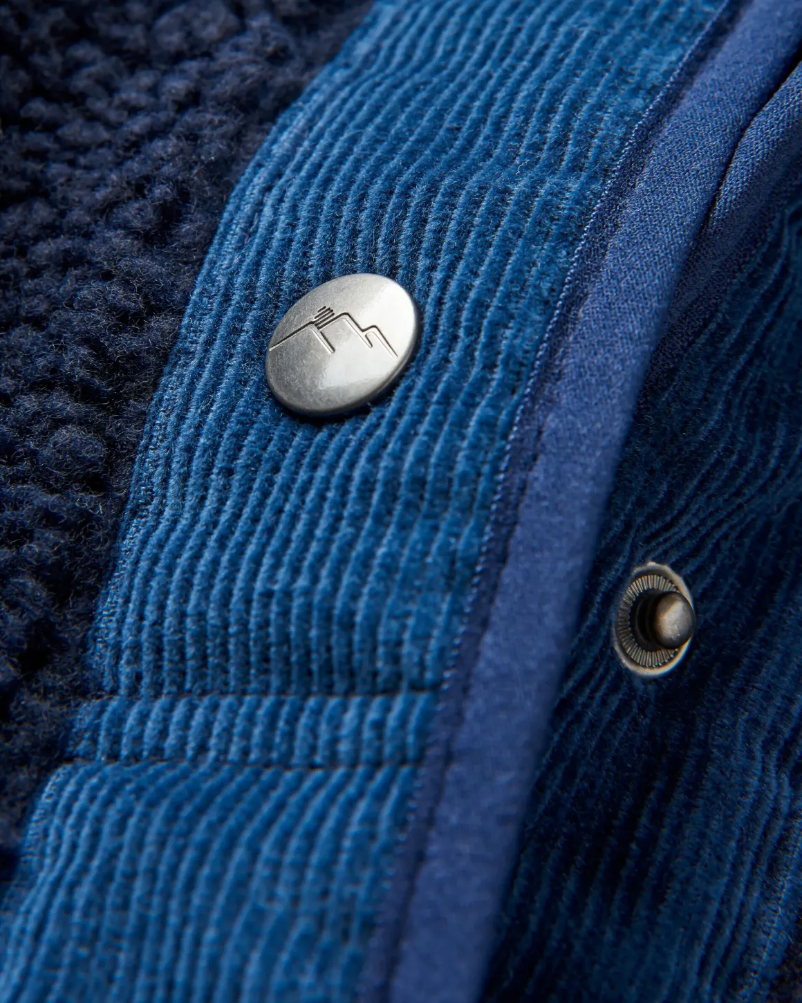 Clover Sherpa Fleece Doublé Coton Recyclé - Bleu Marine Foncé