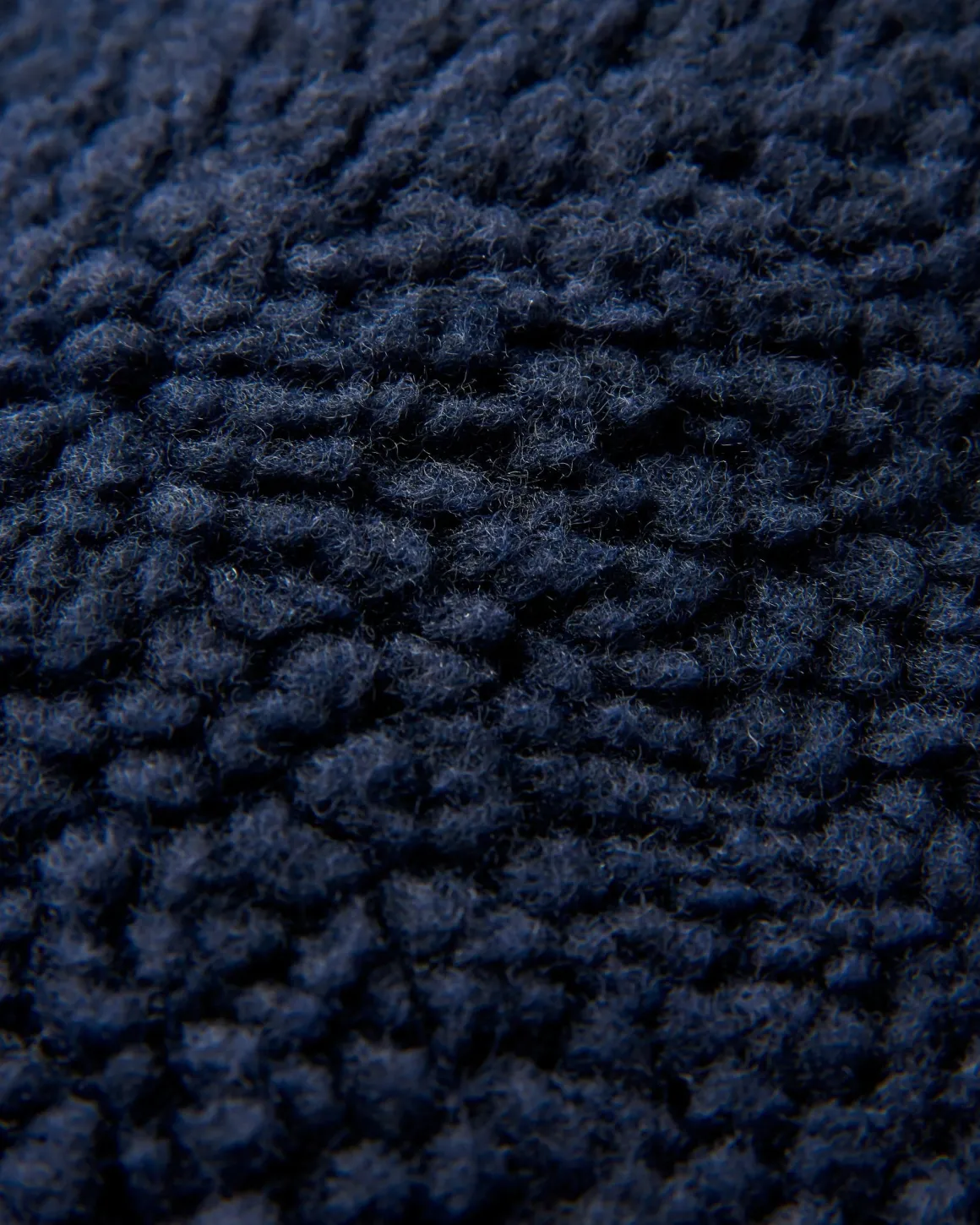 Clover Sherpa Fleece Doublé Coton Recyclé - Bleu Marine Foncé