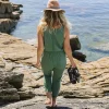 Combinaison en coton recyclé Eva - Lierre foncé