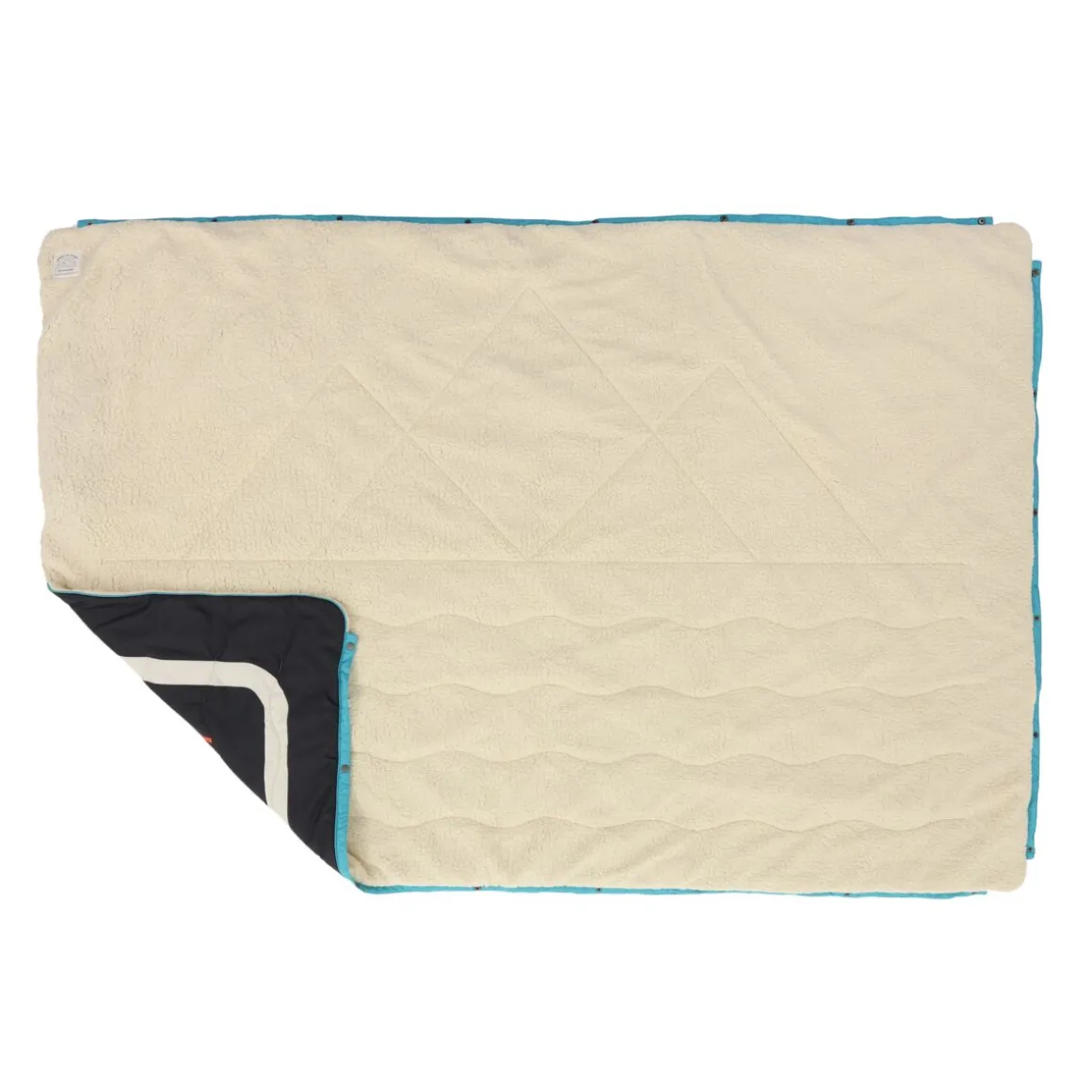 Couverture Sherpa Recyclée Nomadic - Imprimé Noir 'Nowhere Bound'