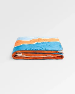 Couverture Sherpa Recyclée de Cabine - Bleuet