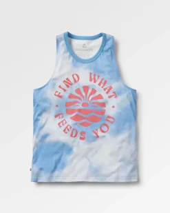 Débardeur en coton bio Discovery - Tie Dye Cornflower