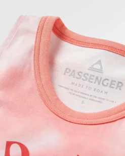 Débardeur en coton bio Discovery - Tie Dye Shell Pink