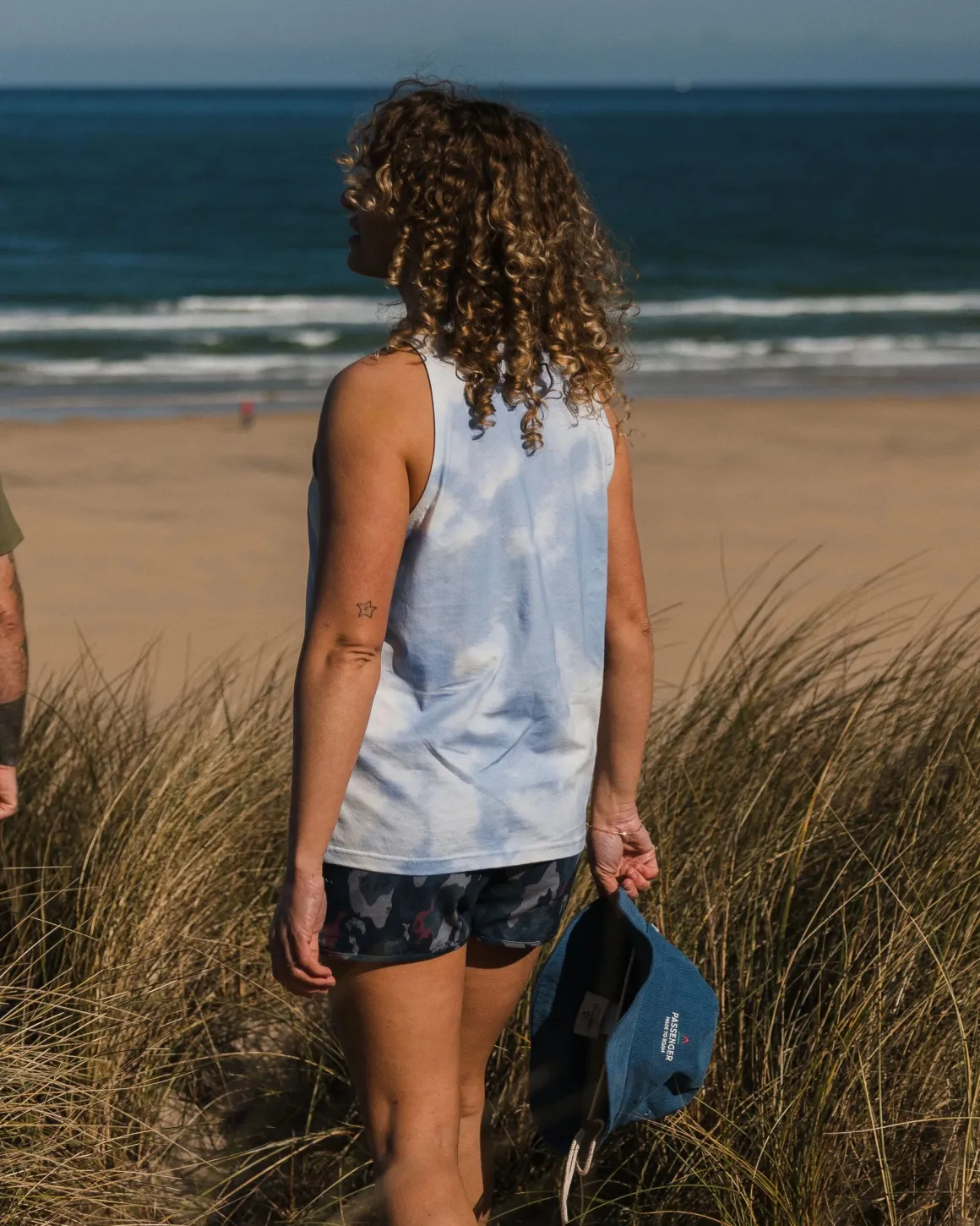 Débardeur en coton bio Discovery - Tie Dye Cornflower