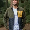 Explorateur Né Recyclé Polaire Doublé Sherpa Fleece - Kaki
