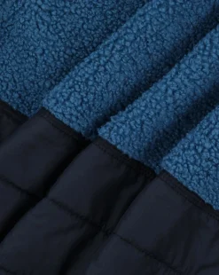 Explorateur Né Recyclé Polaire Doublé Sherpa Fleece - Bleu Acier