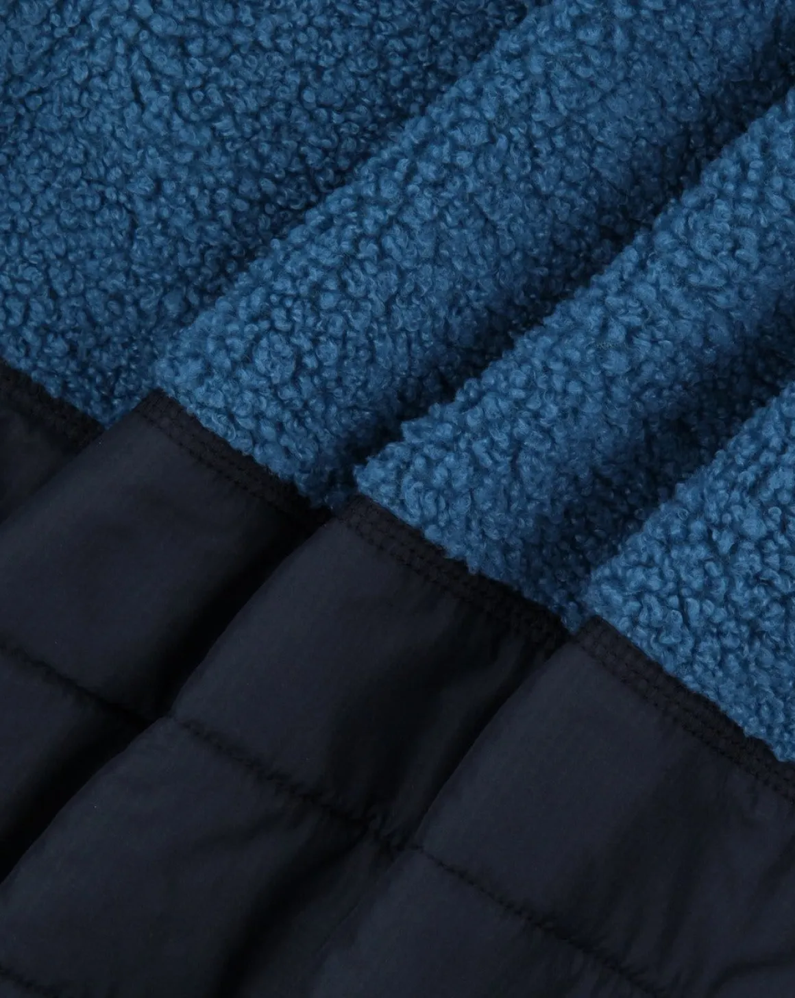 Explorateur Né Recyclé Polaire Doublé Sherpa Fleece - Bleu Acier