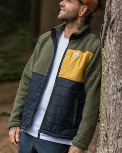 Explorateur Né Recyclé Polaire Doublé Sherpa Fleece - Kaki