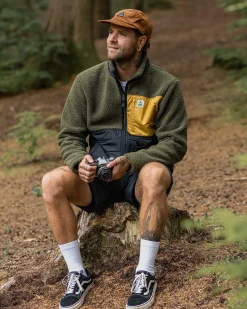 Explorateur Né Recyclé Polaire Doublé Sherpa Fleece - Kaki