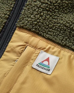Explorateur Né Recyclé Polaire Doublé Sherpa Fleece - Kaki