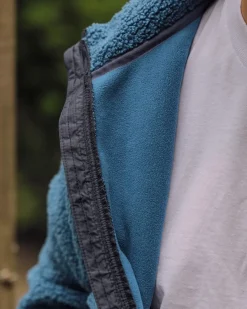 Explorateur Né Recyclé Polaire Doublé Sherpa Fleece - Bleu Acier
