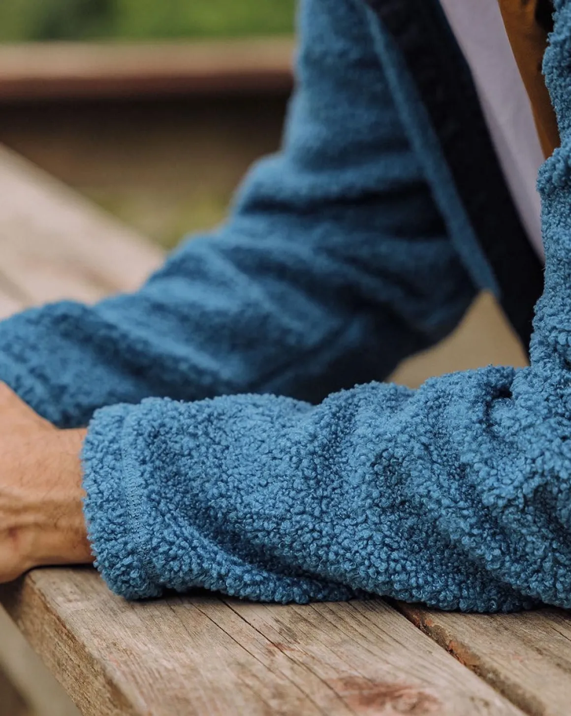 Explorateur Né Recyclé Polaire Doublé Sherpa Fleece - Bleu Acier