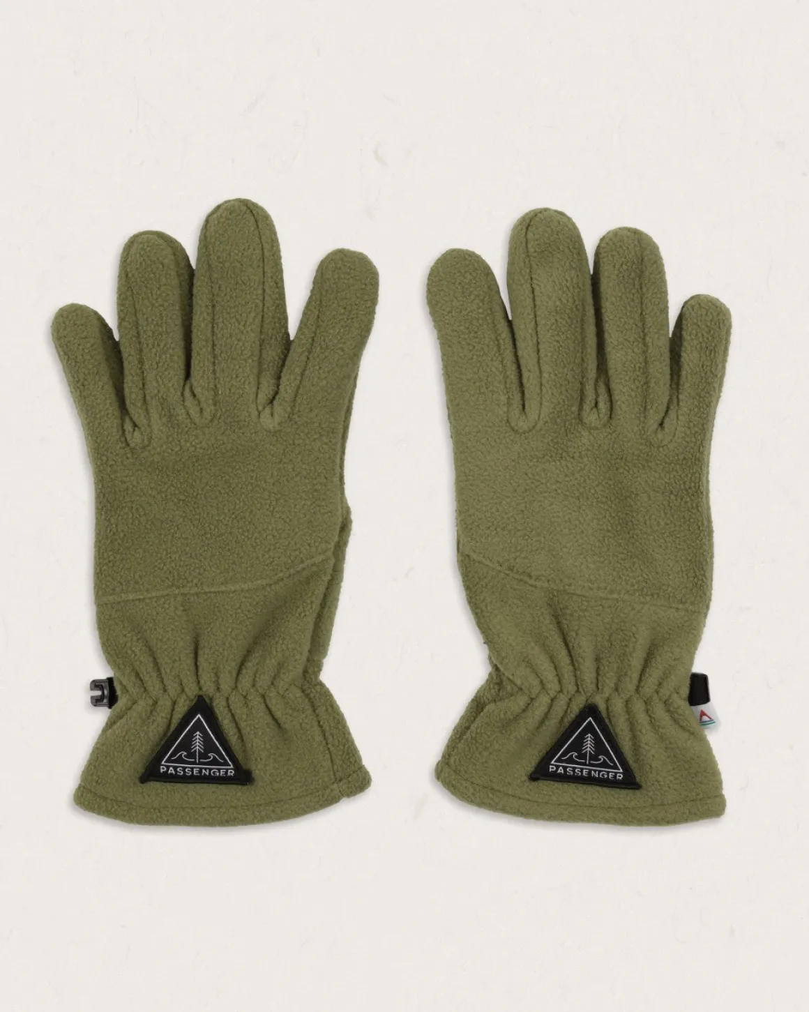 Gants d'excursion d'une journée en polaire recyclée compatibles avec écran tactile - Kaki
