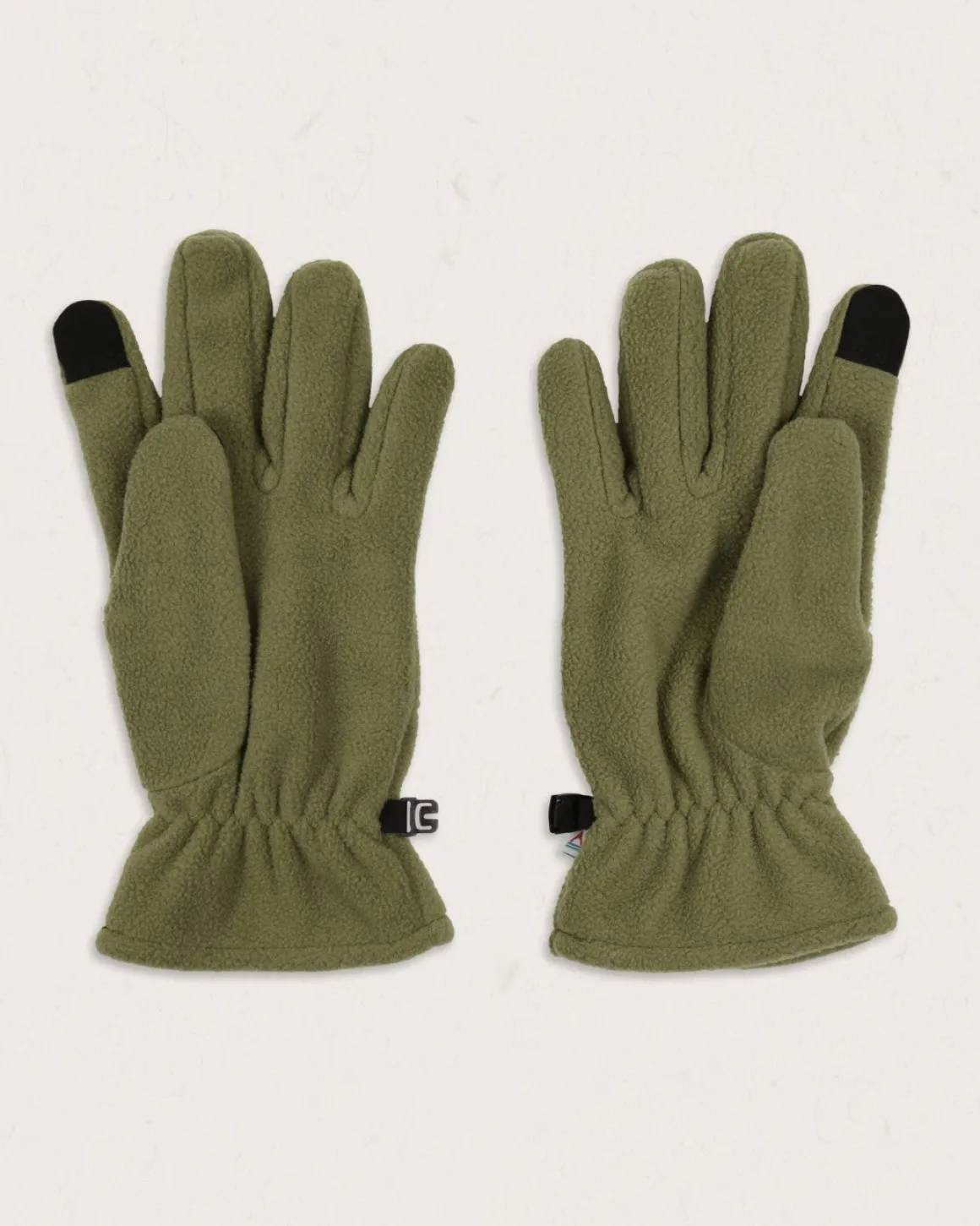 Gants d'excursion d'une journée en polaire recyclée compatibles avec écran tactile - Kaki