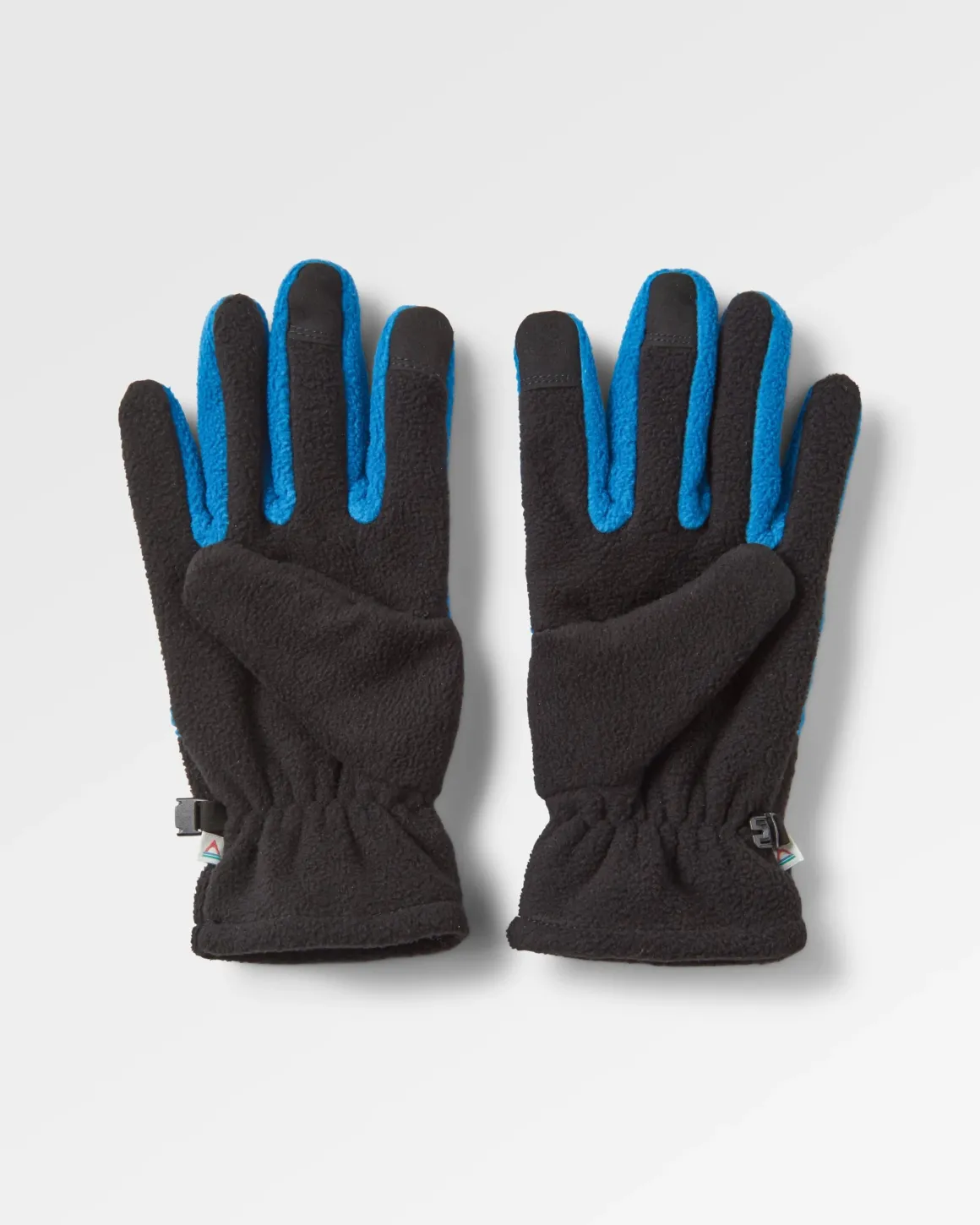 Gants en polaire recyclée pour écran tactile - Noir/Bleu Tidal