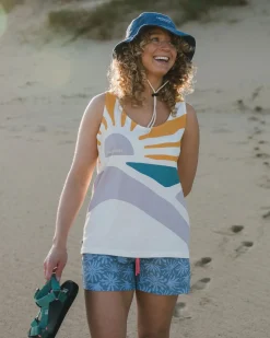 Gilet en Coton Bio Sunsets - Marshmallow