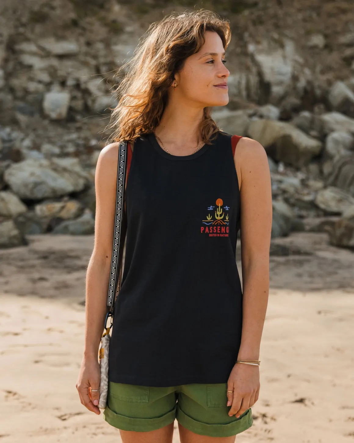 Gilet en coton recyclé planté - Noir
