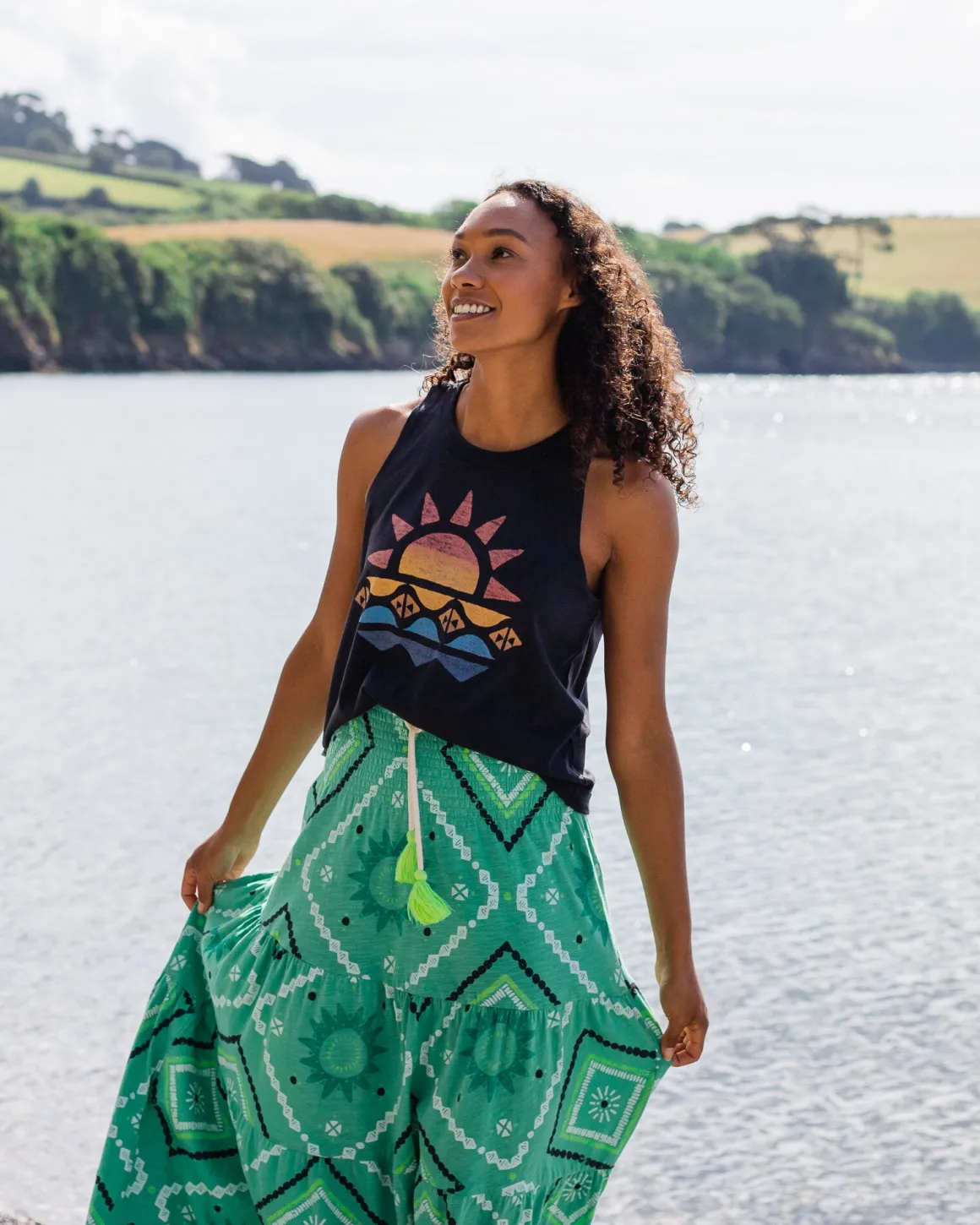 Gilet en coton recyclé Sunray - Noir