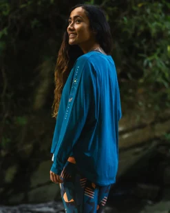 Hatha Recycled Active Top - Corsair Blue