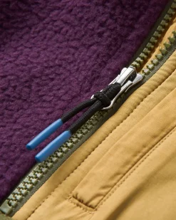 Home Polaire Sherpa Recyclé - Prune Foncé/Kaki