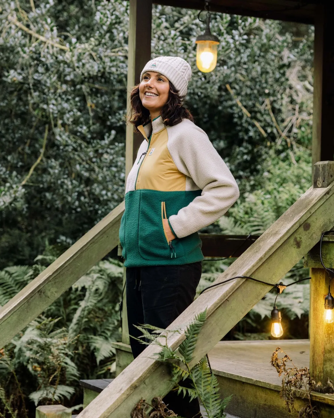 Home Sherpa Polaire Recyclé - Rain Forest/ Oatmeal