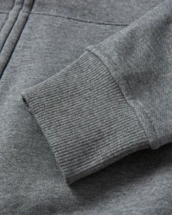 Hoodie à capuche zippé en coton recyclé Heritage - Gris foncé chiné