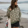 Hoodie en coton bio Arame - Pistache Algue