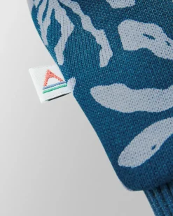 Hoodie en coton bio Arame - Bleu Acier Algue