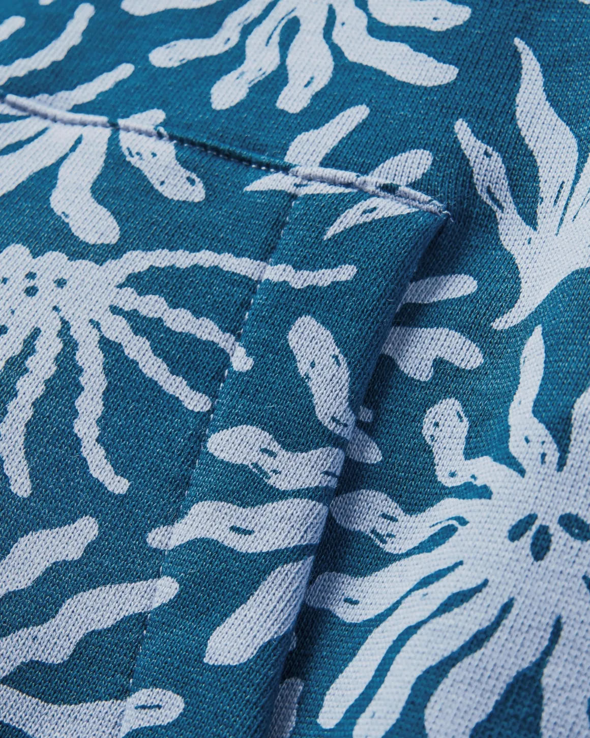 Hoodie en coton bio Arame - Bleu Acier Algue