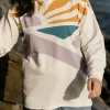 Hoodie en coton bio Sunsets - Marshmallow