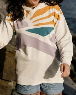 Hoodie en coton bio Sunsets - Marshmallow