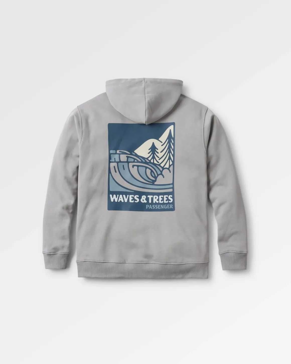 Hoodie en coton bio Waves u0026 Trees - Gris acier