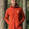 Hoodie en polaire recyclée pour hommes Pinegrove - Rouge Ocre