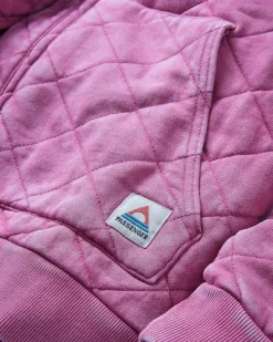 Hoodie matelassé recyclé à boutons-pression Clementine - Mauve Haze