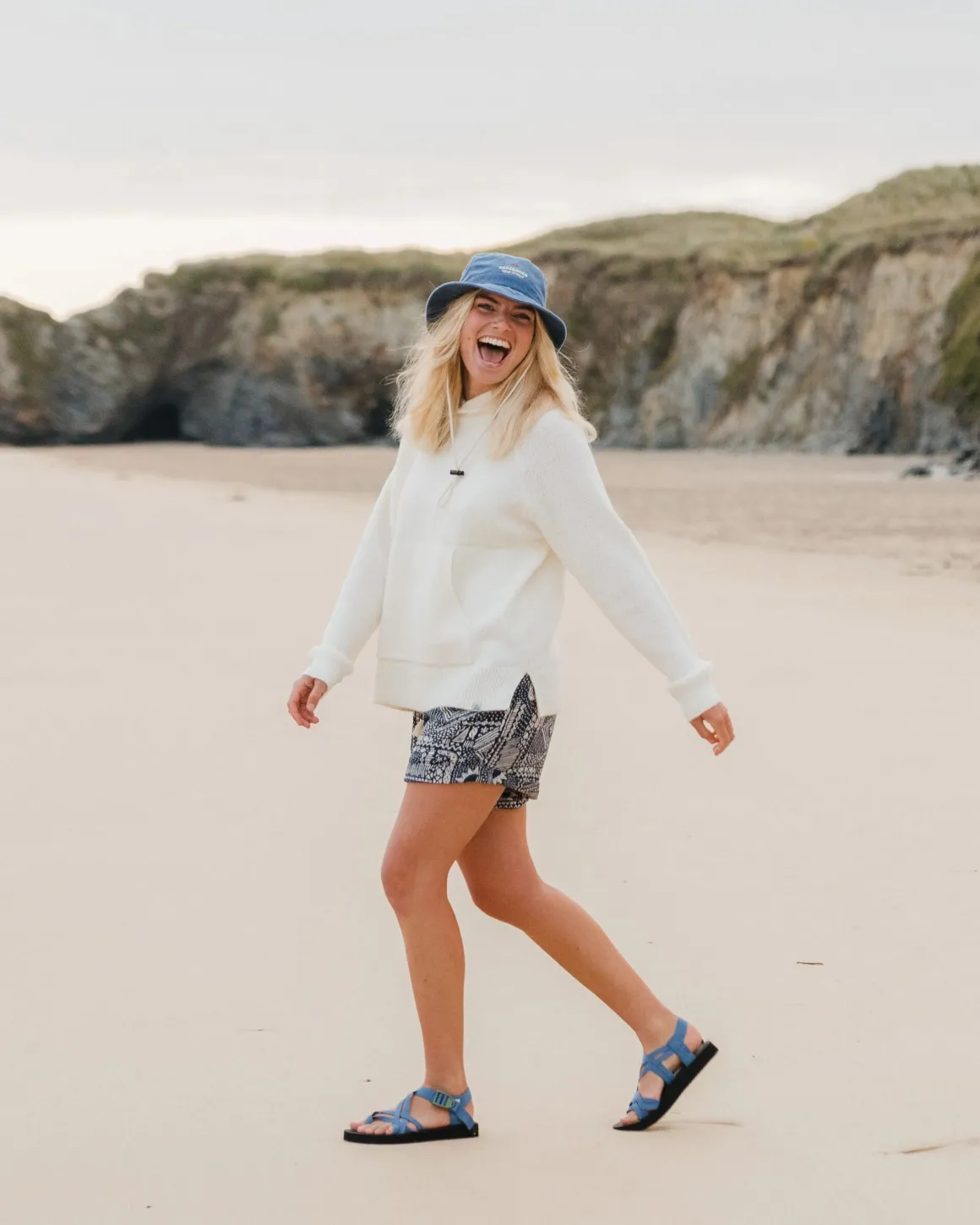 Hoodie Tricoté Recyclé Cove - Blanc Cassé