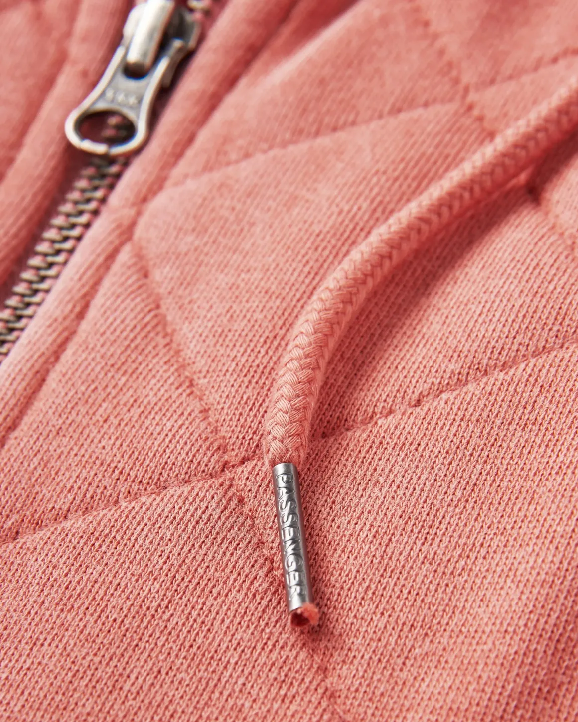 Hoodie zippé intégral matelassé recyclé Getaway - Orange brûlé