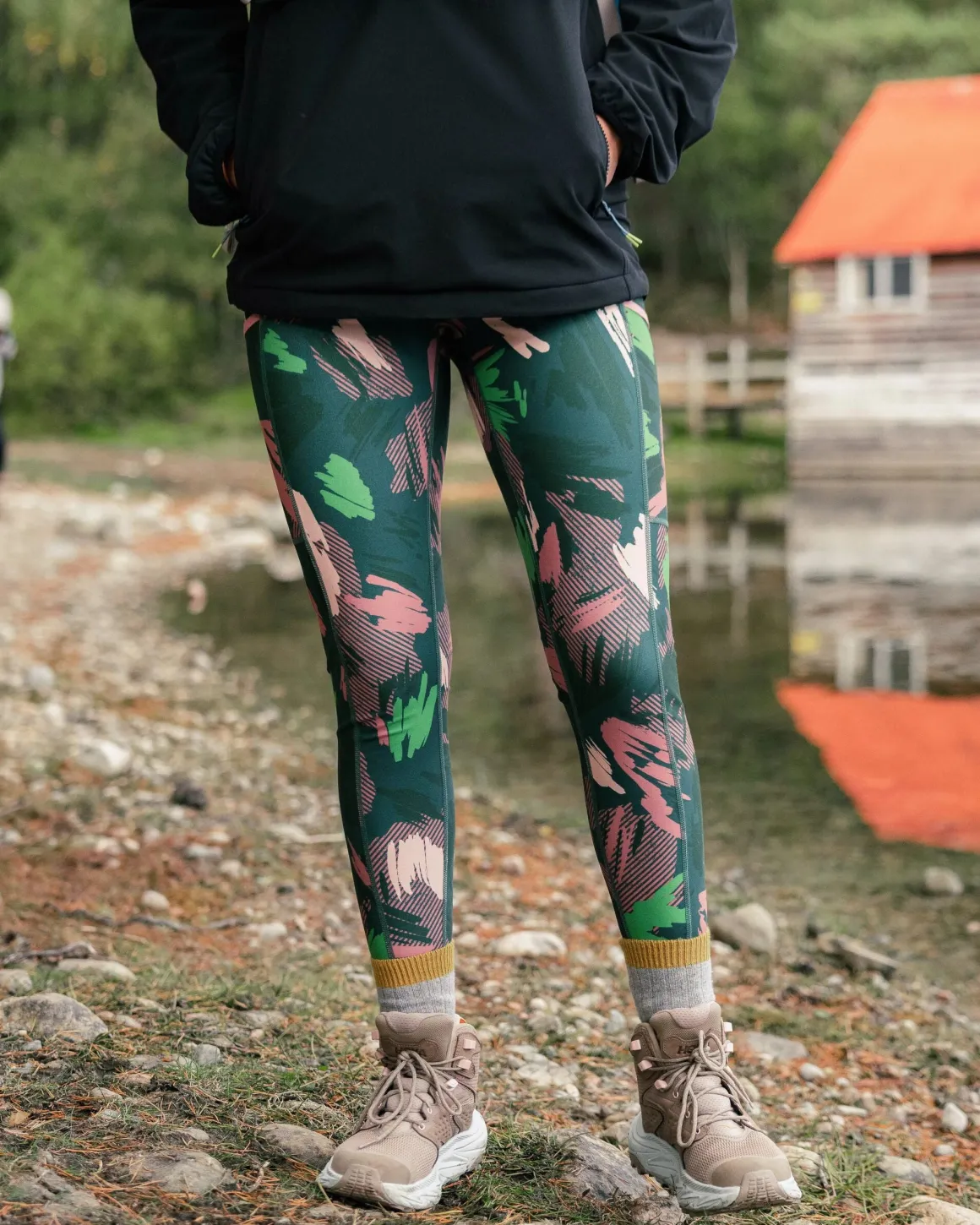 Legging Actif Recyclé Mantra - Montagne Abstraite Sapin