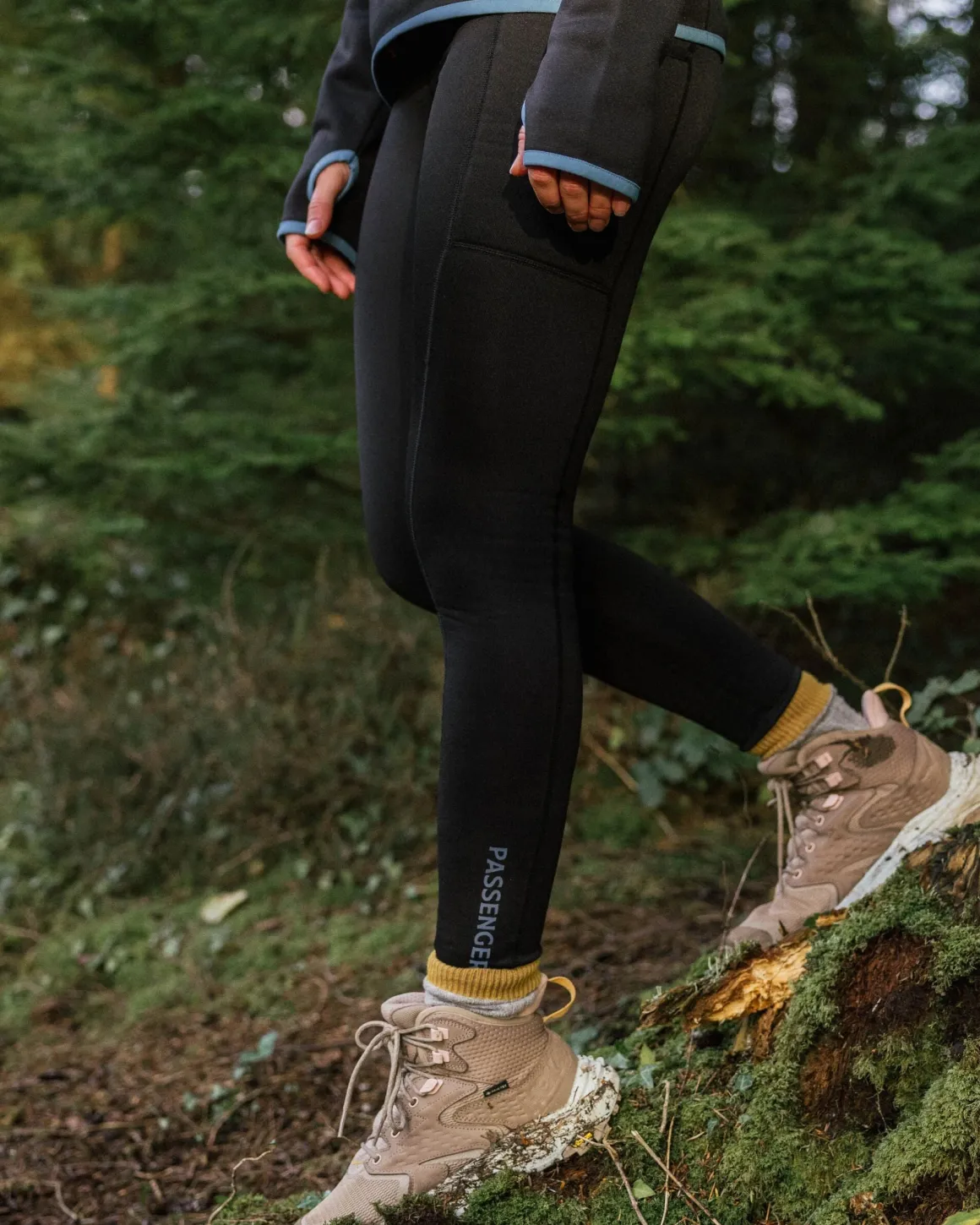 Legging d'hiver pour femmes en Polartec® recyclé - Noir