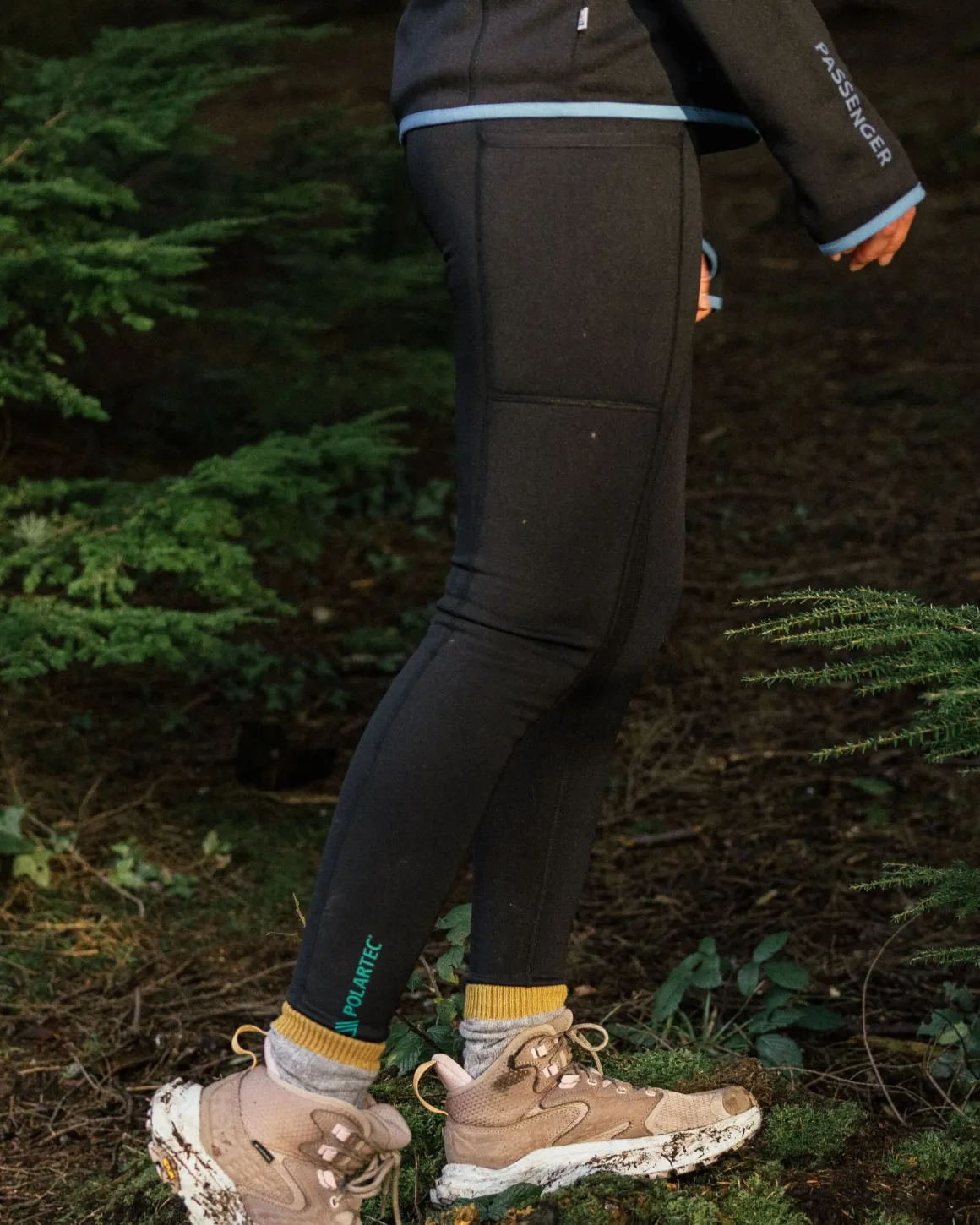 Legging d'hiver pour femmes en Polartec® recyclé - Noir